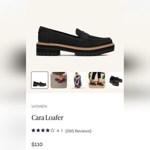 Toms Black Cara Loafers